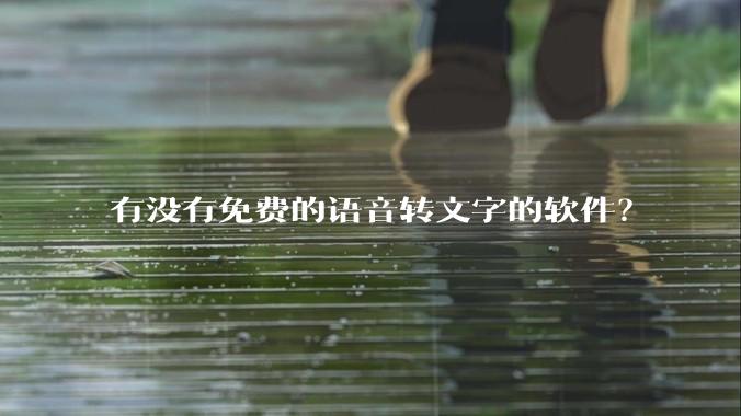 有没有免费的语音转文字的软件？